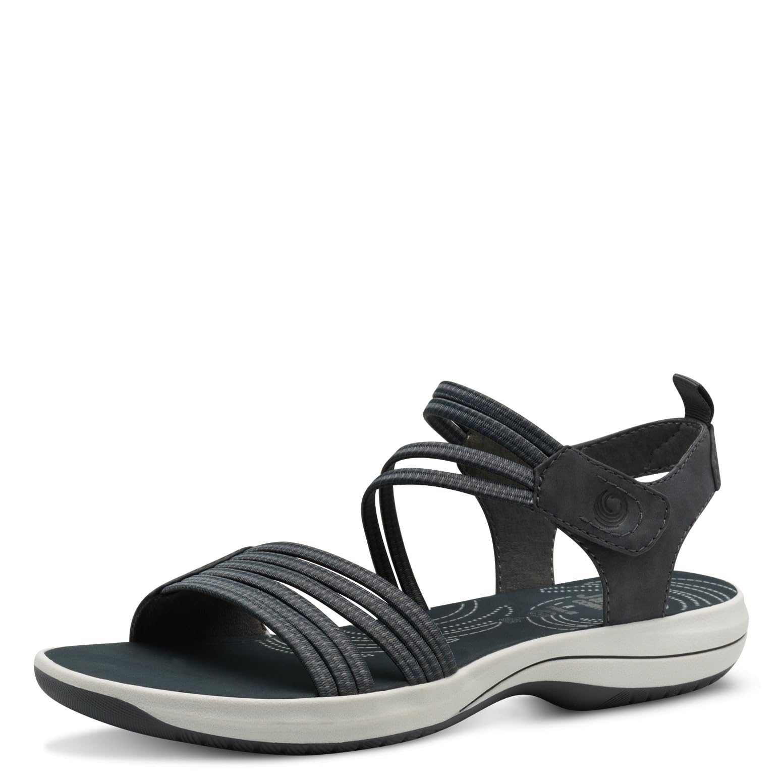 Jana Coshy Women’s Flat Sandals with Velcro Sporty, Navy, 4 UK
