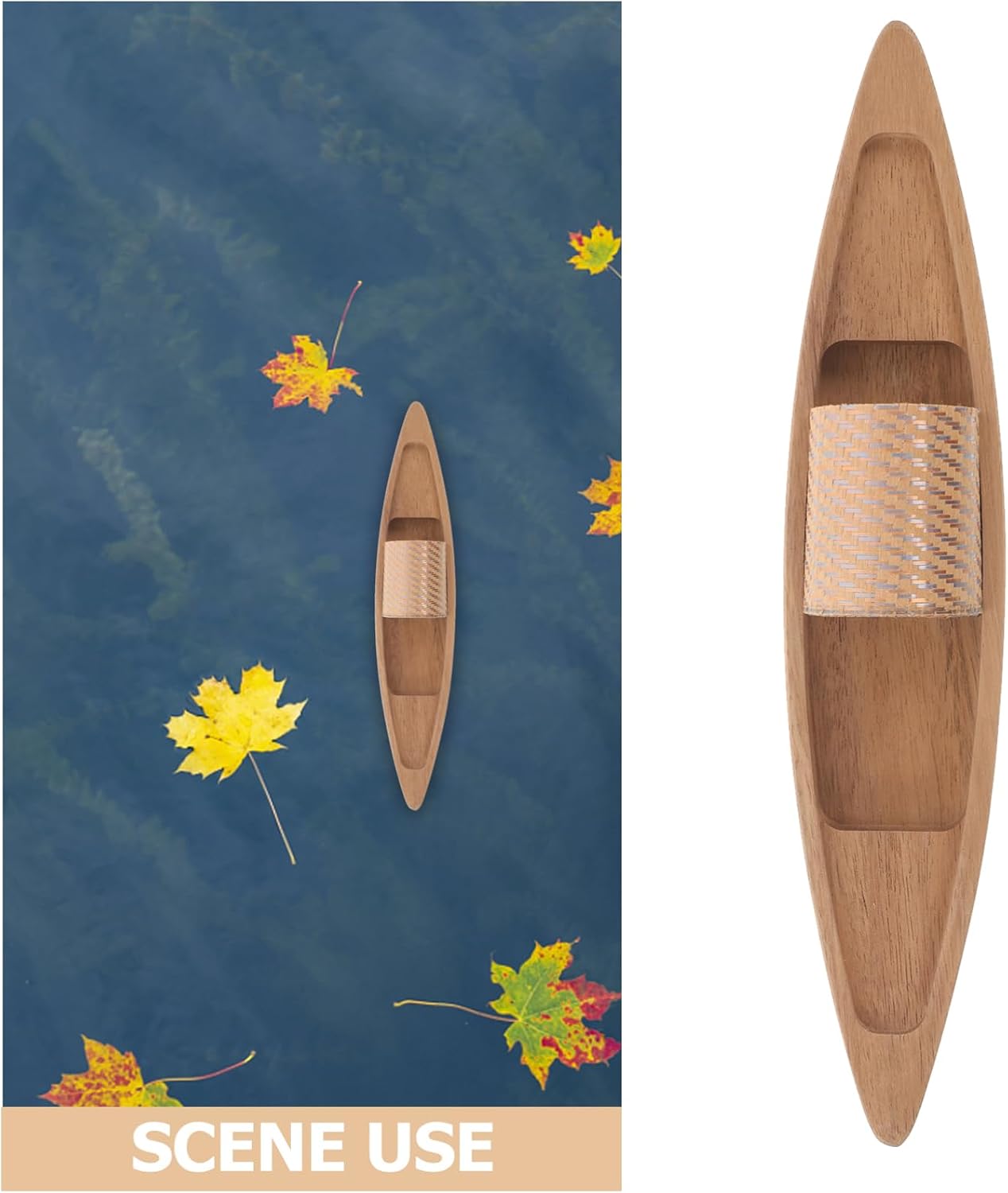 SEWACC Unfinished Wooden Boat Model Wood Boat Canoe Nautical Fishing Boat Desktop Boat Wood Craft Ocean Landscape Ornament for DIY Project Supply image 2