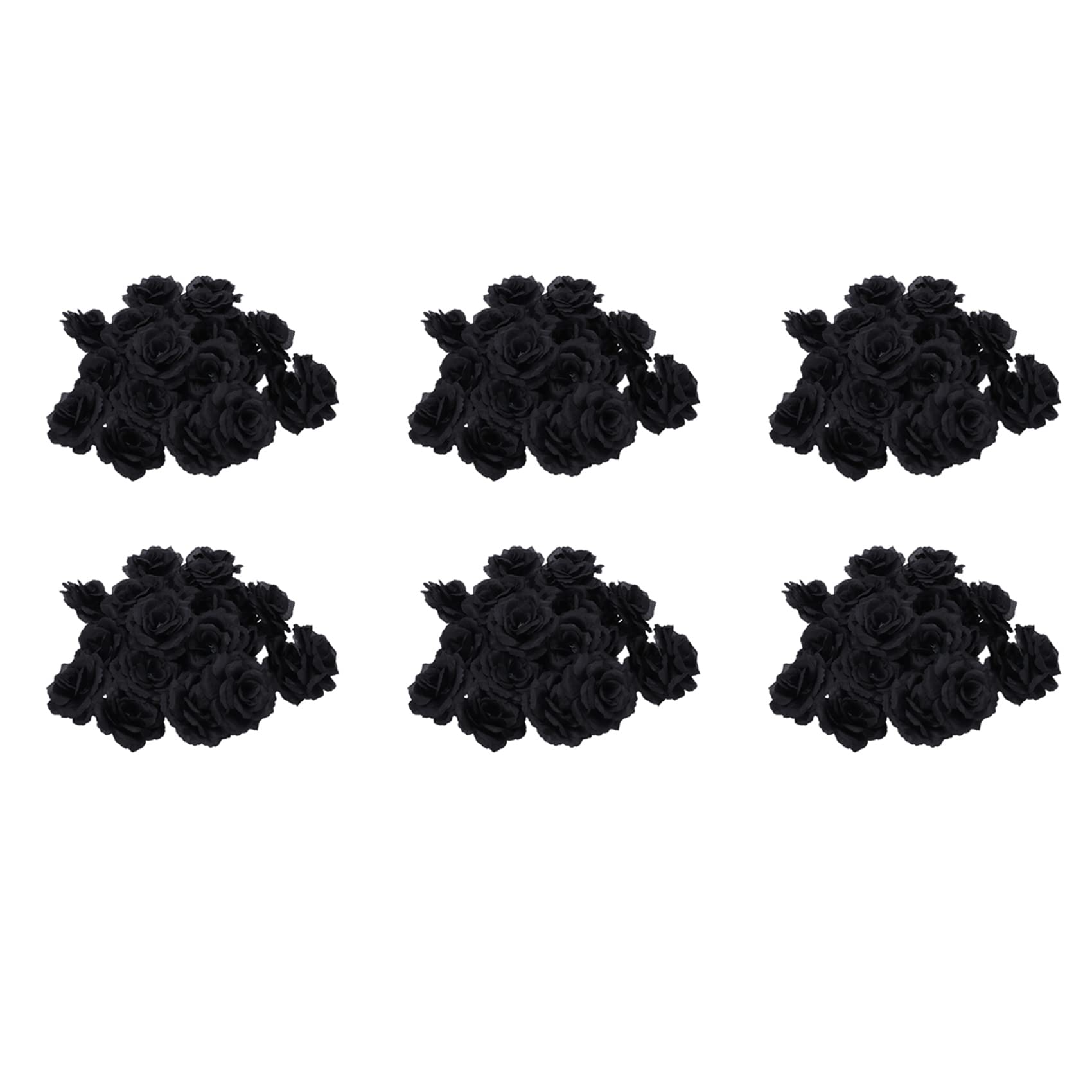 Hndhbfgrt 120 Pcs Black Rose Artificial Silk Flower Party Wedding House Garden Decor DIY