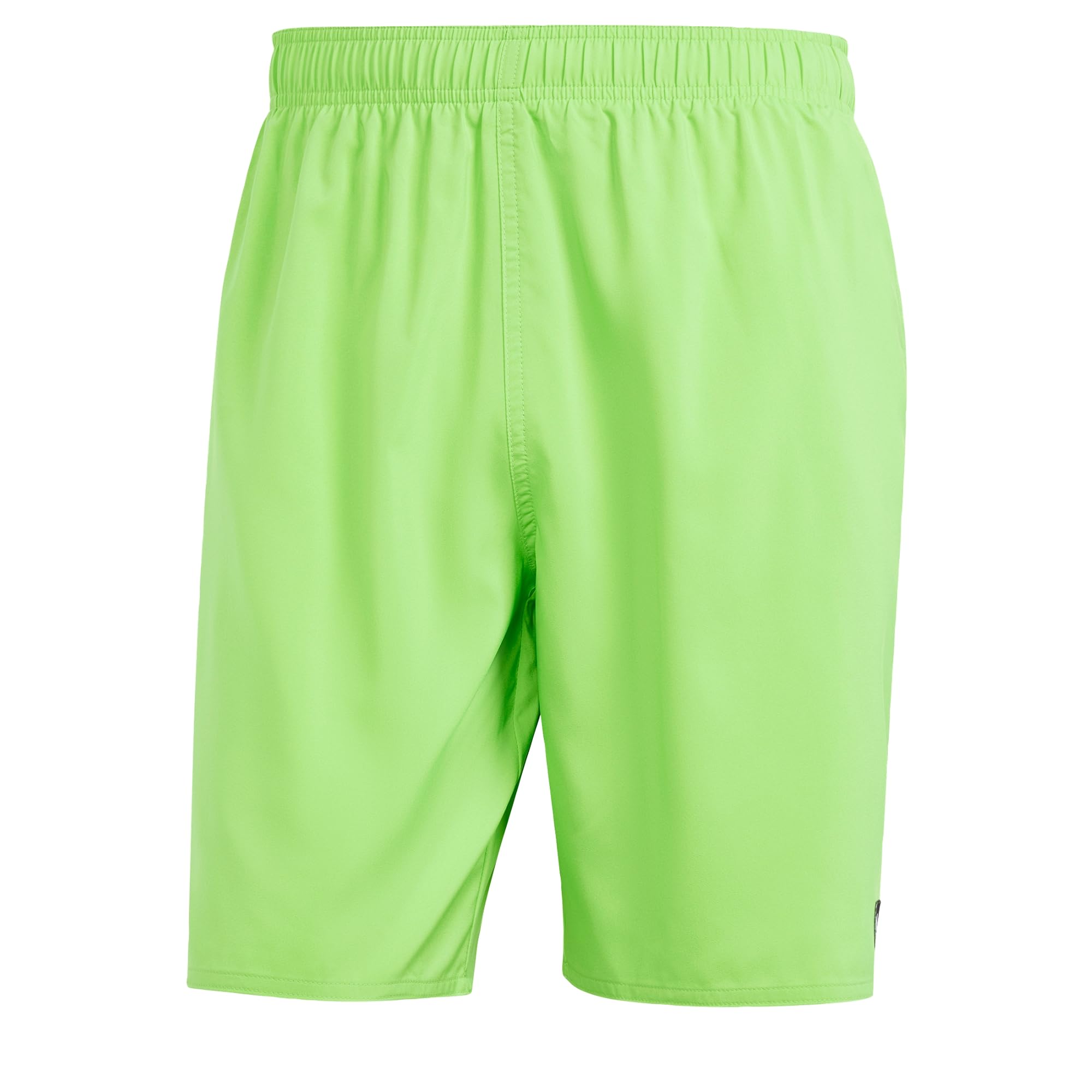 adidas Hombre Solid CLX Classic-Length Swim Shorts, Lucid Lime/White, S