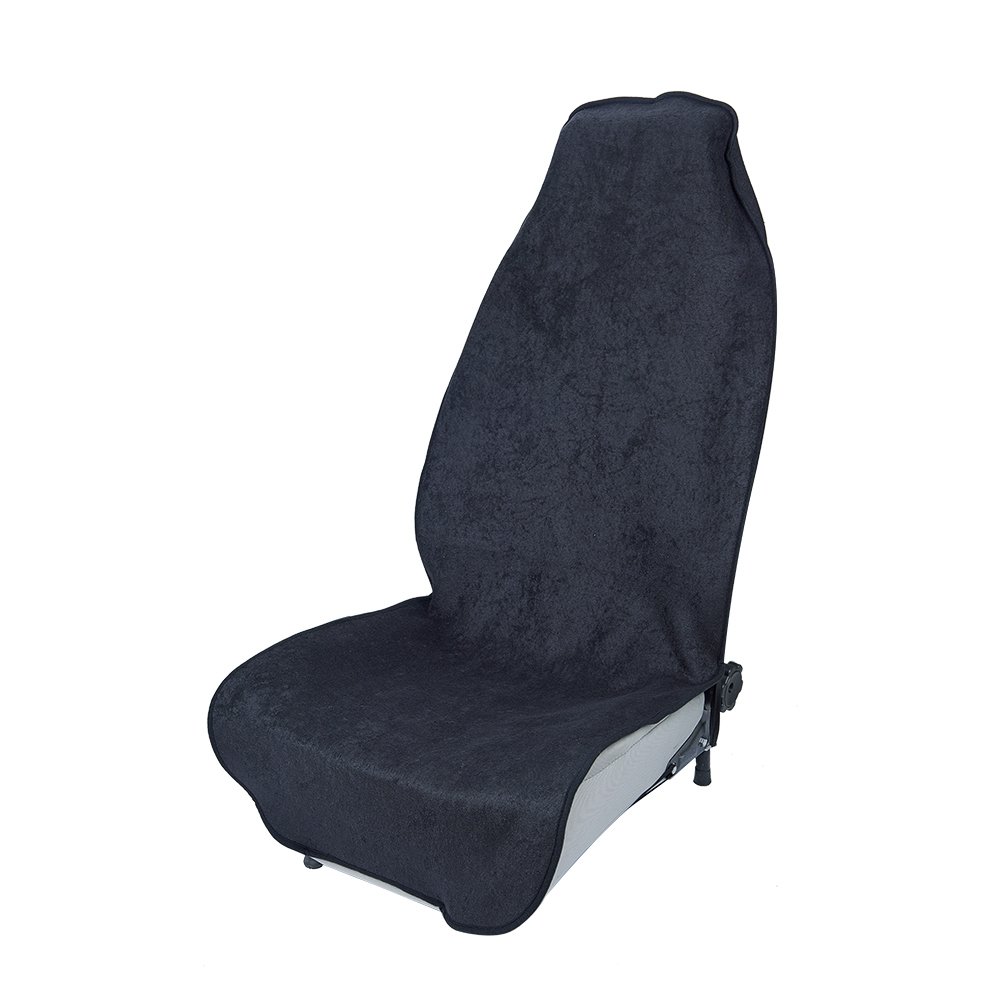 Blueshyhall Coprisedili per auto, impermeabili, lavabili e antiscivolo, in spugna, per sedili anteriori auto, in tessuto anti-sudorazione, per sedili auto dopo lo sport (nero)