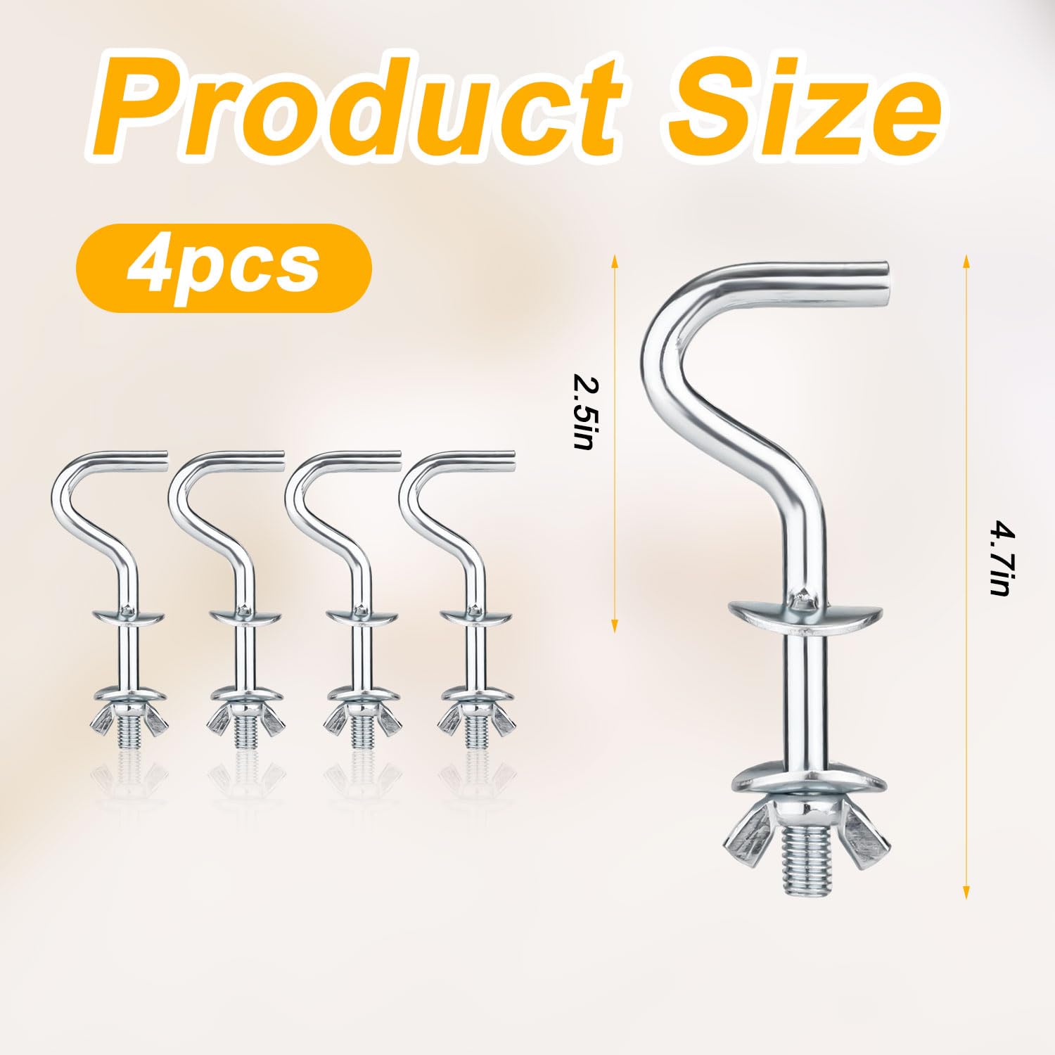NQEUEPN 4pcs Hammock Hooks - Image 2