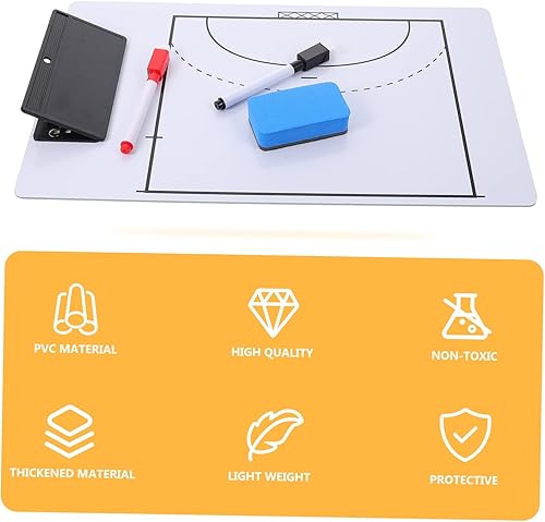 Miniatura 4 de BESPORTBLE Portapapeles Tablero Magnético Balonmano Match Supply 1 Set Tabla de Entrenamiento PVC Doble Cara Tabla de Entrenamiento de Balonmano