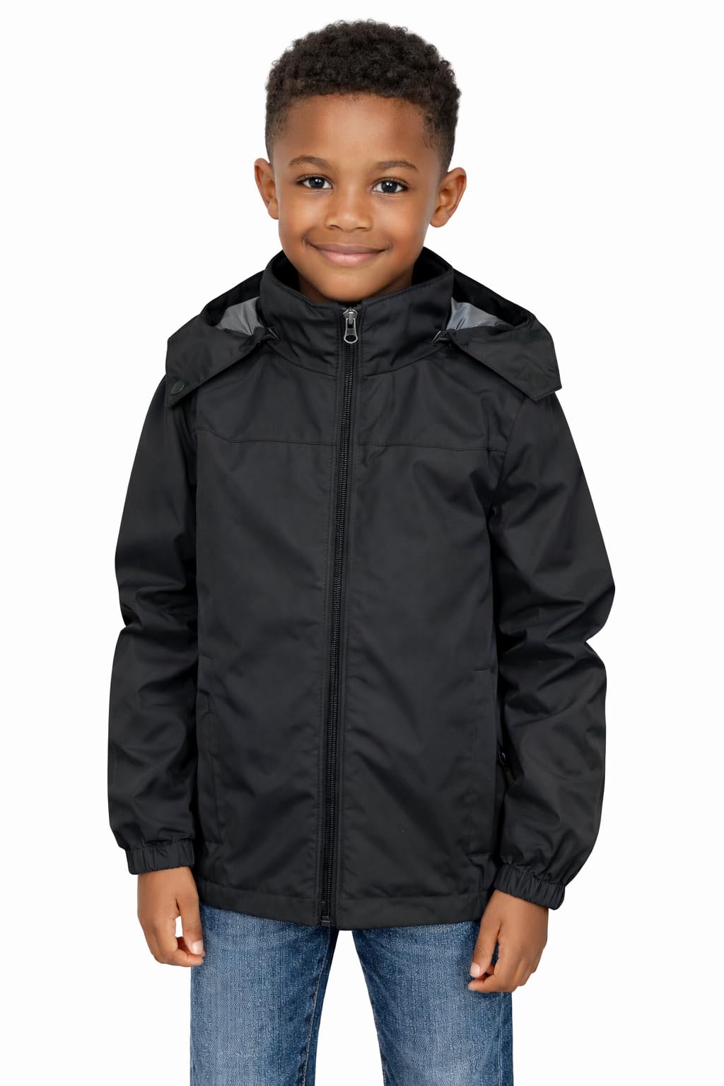 Blu Apparel Wasserdichte Kinder-Regenjacke, ideal für Schule, Wandern, winddichte Jacke, Kinder-Regenjacke