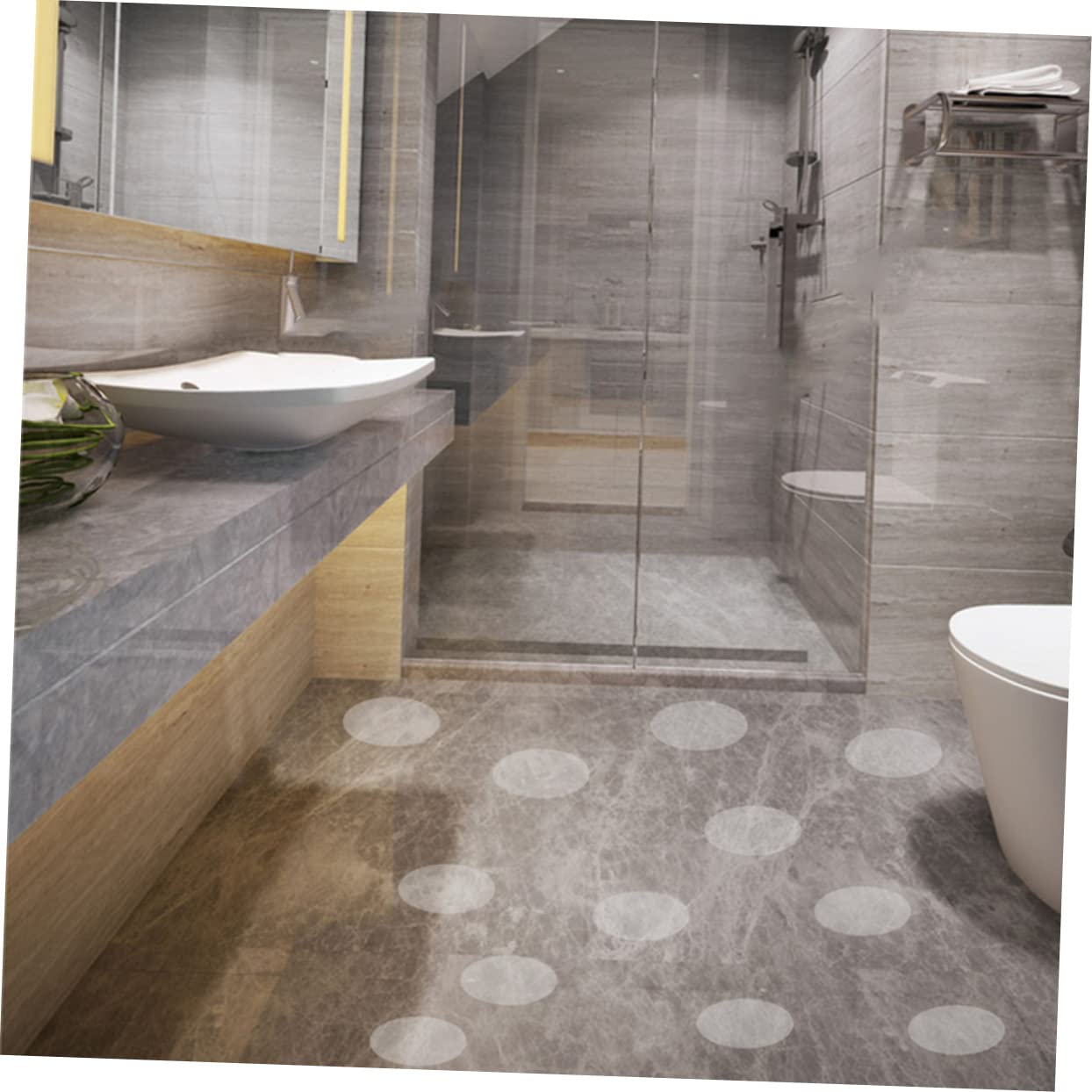 72piezas Pegatinas Antideslizantes Redondas para Baño Apliques De Seguridad para Ducha y Bañera Accesorios De Baño Peva Fáciles De Aplicar y Resistentes