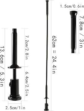 Claw grabber pickup tool,24.4 in Claw Grabber Tool with LED Light grabbing tool claw grabber pickup tool for Litter Pick Home Sink Drain and Metal small items (Black)