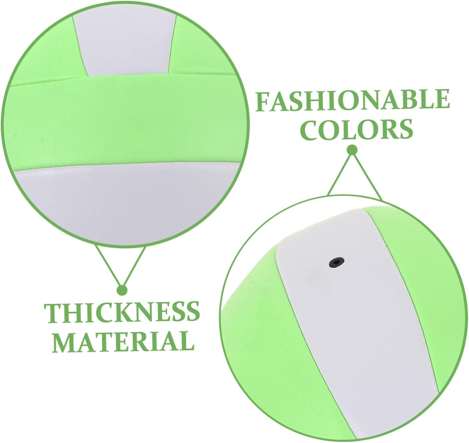 Official Size 5 Soft Volleyball Indoor Training Practice Ball for Students and Exams Macaron Green White Lightweight Volleyball for Indoor Sports