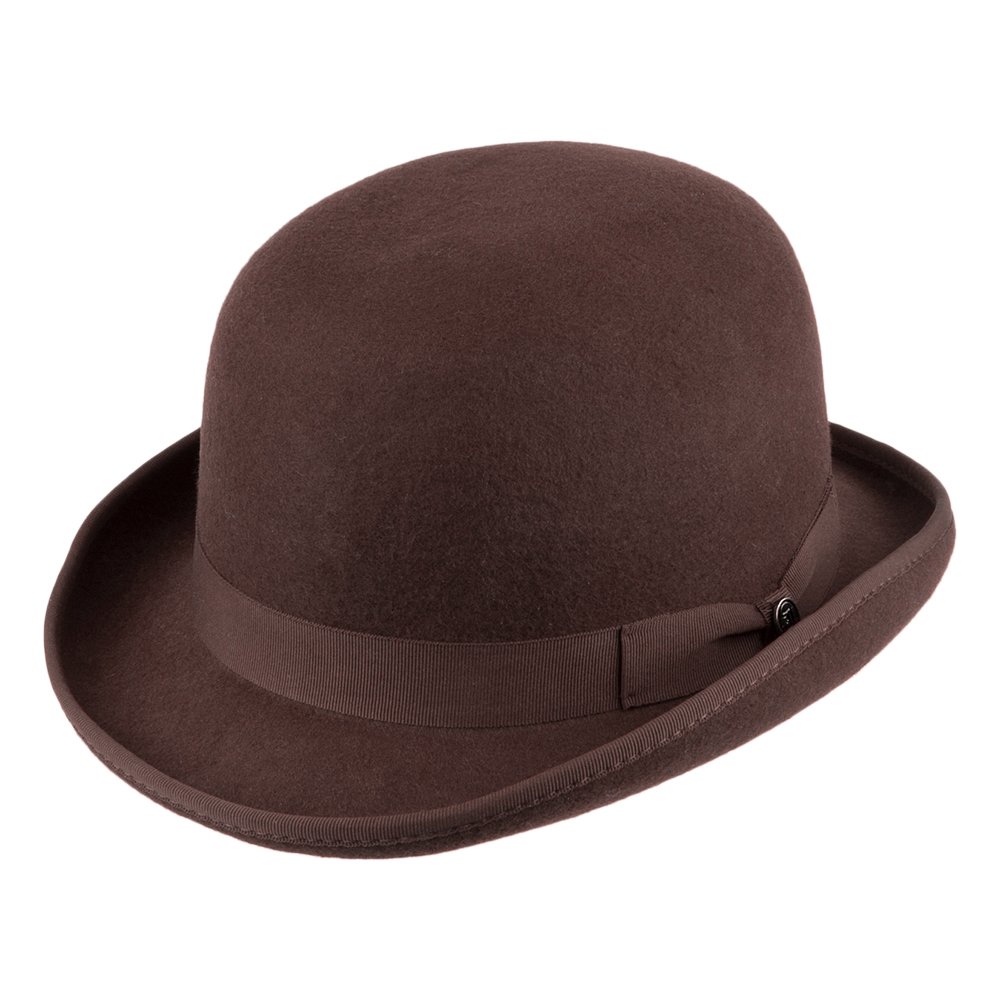 Jaxon & James Wool Felt English Bowler Hat - Grey - 2XLARGE