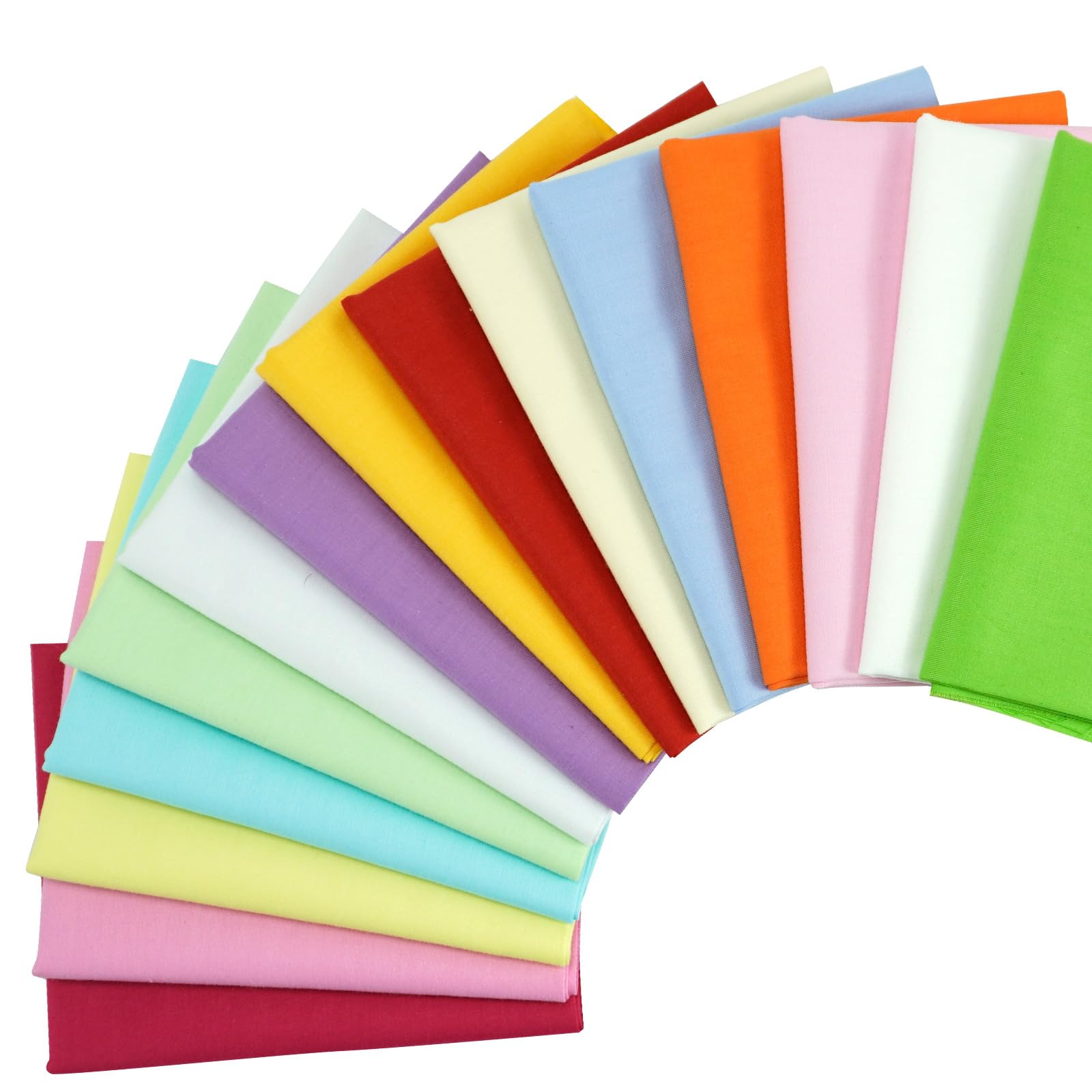 14 Stück Baumwollstoff-Set - 100% Baumwolle, 46x56 Cm, Verschiedene Farben, Für Patchwork & Nähen