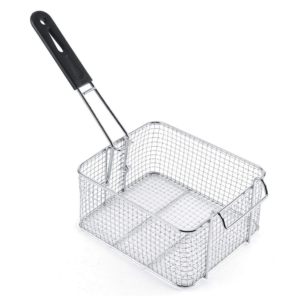 Freidora de acero inoxidable, freidora profunda de 6 litros, tanque único resistente y duradero para uso comercial para el hogar