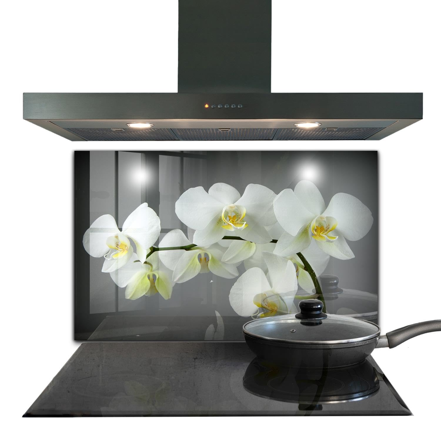 Panneau de cuisine autocollant verre trempé décoration murale 100x70