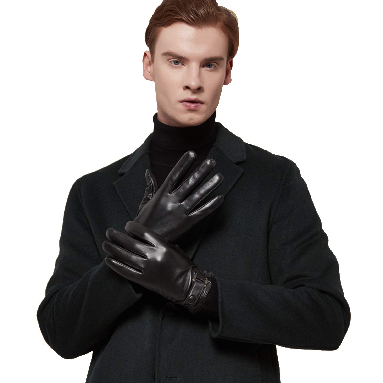 Axdwfd Guantes De Invierno para Hombres, Pantalla Táctil Antideslizante A Prueba De Viento A Prueba De Viento, con Forro Suave Y Cálido, para Conducir (Size : L)