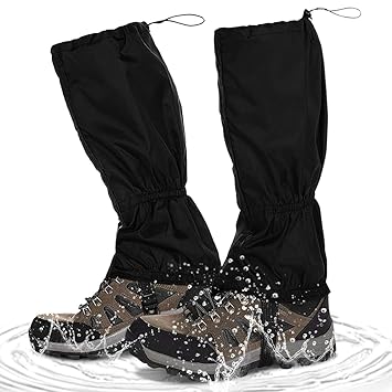 Gustave® Gaiters for Hiking, Climbing, Leggings, Trekking, Waterproof Windproof Sandproof Adults Hiking Gaiters, with Secure Fasten Belt Adjustable Hiking Gaiters Lightweight Gaiters (1 Pair)