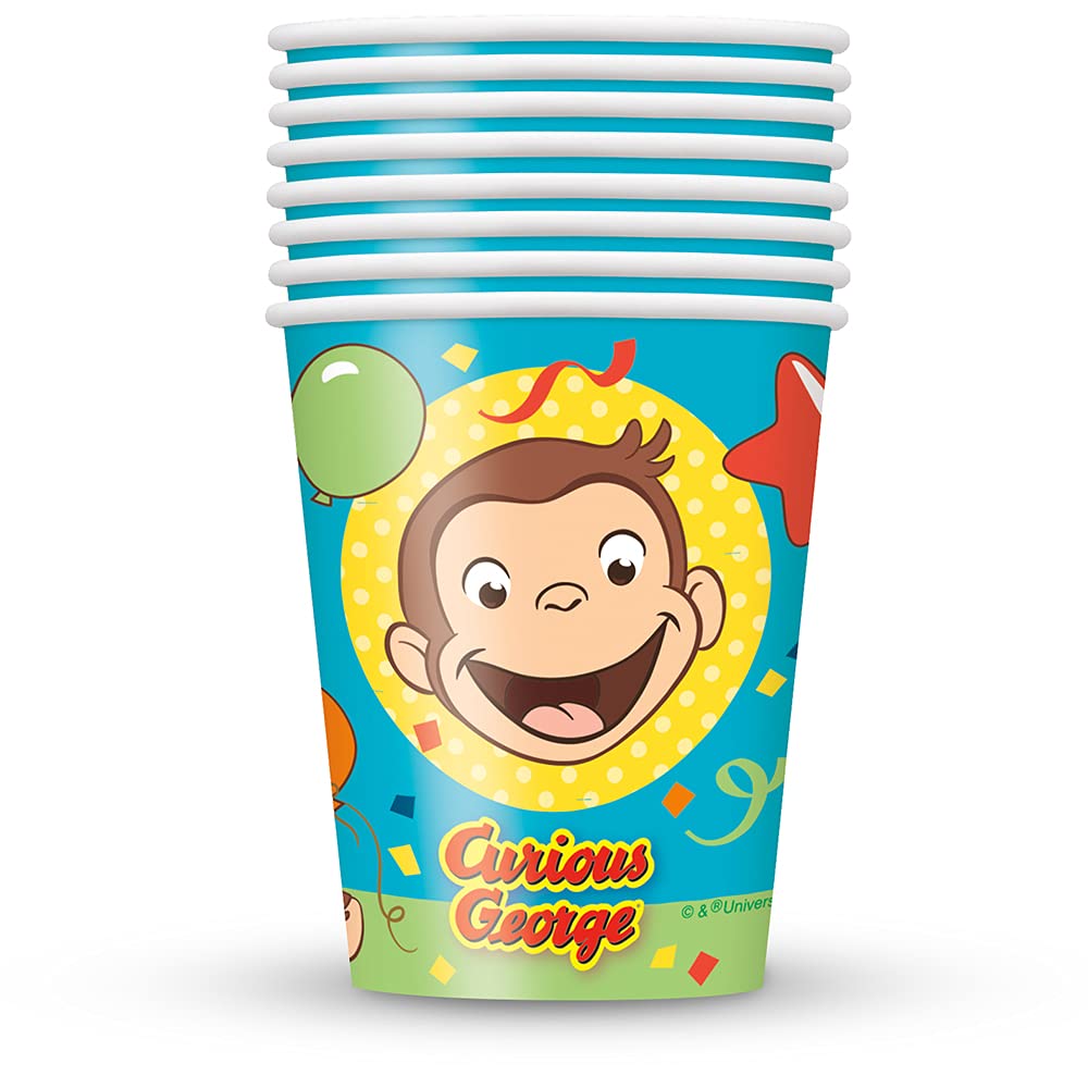 Unique Industries Curious George 9oz Paper Cups (8)