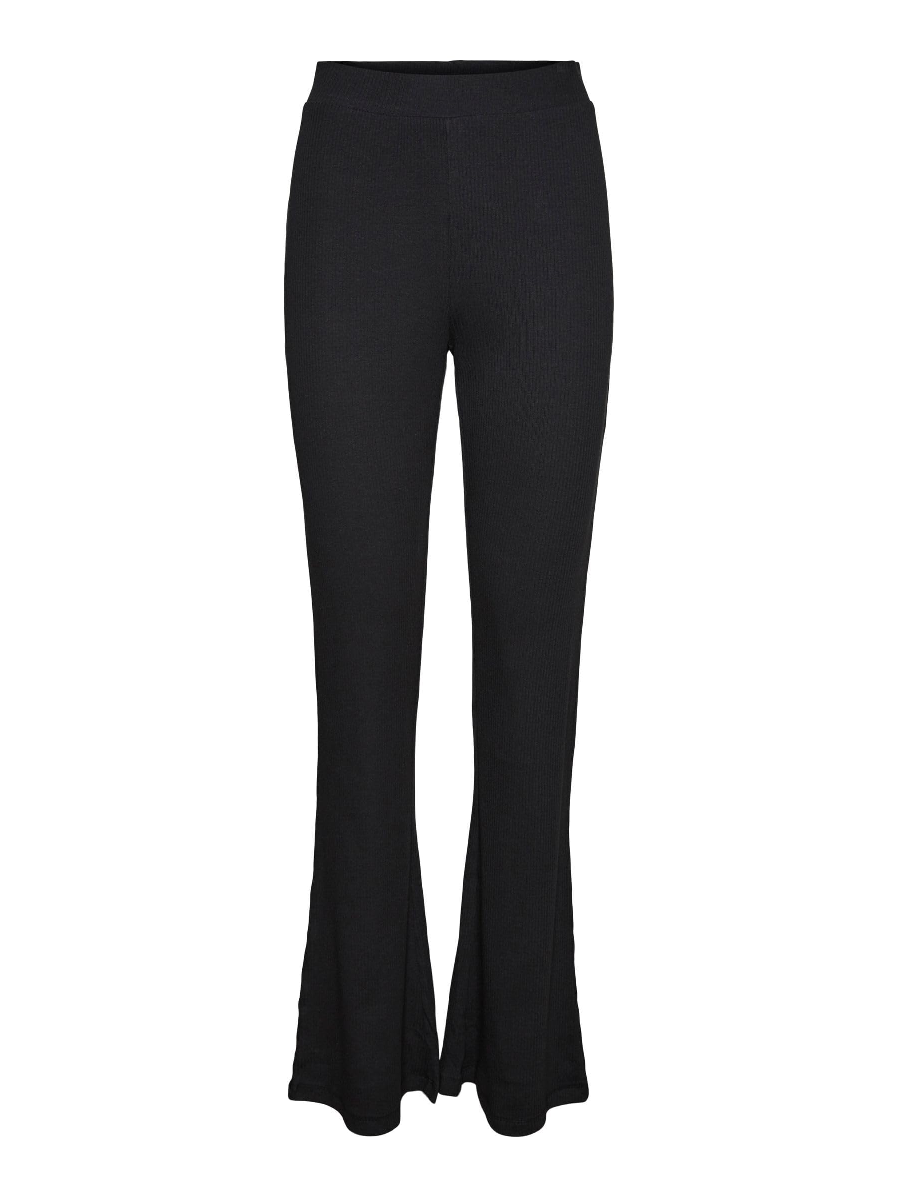 Noisy may Women's Nmpasa Hw Flared Pants Bg Noos Casual Trousers, Black, S