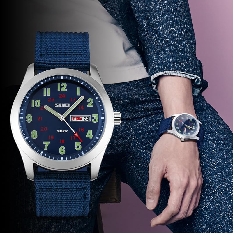 FANMIS Unisex Military Tactical Analog Watches Minimalist Expedition Watch Army Field Sport Watches Textile Nylon Strap Stylish Men Watch Luminous Waterproof Outdoor Watches4