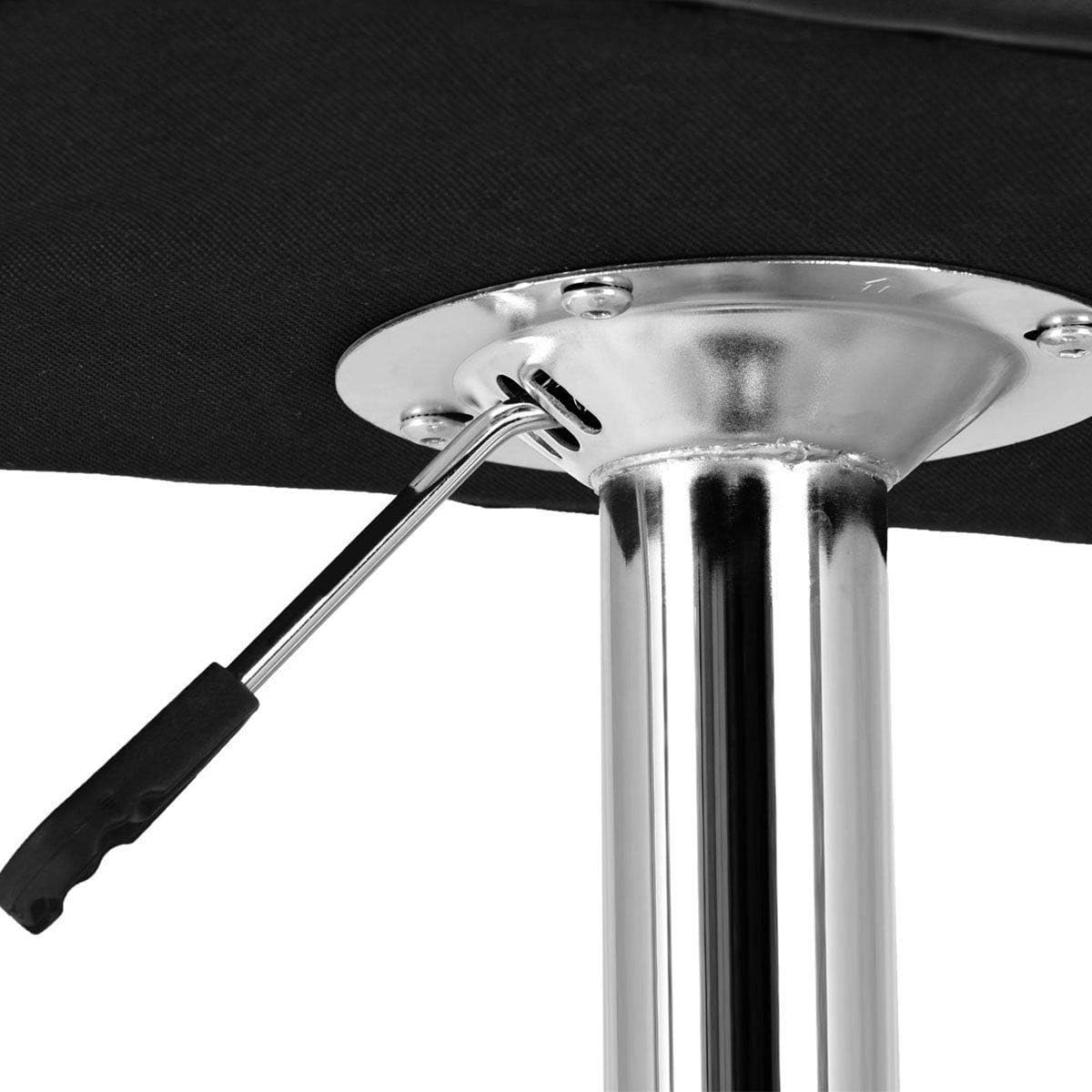 Casart Swivel Bar Stool Adjustable PU Leather Barstools Bistro Pub Chair Counter Barstool (Black 1PC)