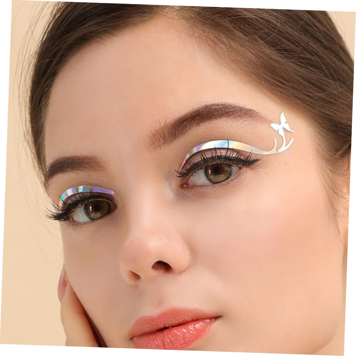 LALAFINA 30fogli Adesivi Per Trucco Occhi Decorazioni Adesive Per Eyeliner Forma Di Farfalla Per Feste e Occasioni Speciali