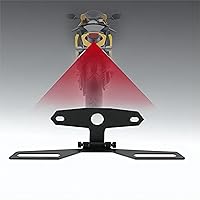 Vista 6 de Soporte ajustable para placa de matrícula de motocicleta - Soporte universal plegable para luz trasera de matrícula