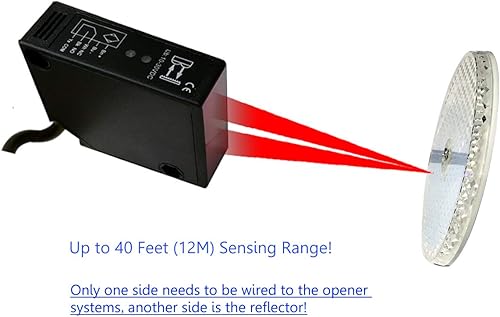 Miniatura 2 de IP67 Impermeable Universal 10-30VDC Seguridad Retro-Reflectante Sensor de haz fotoeléctrico para abridor de puerta de 12 V CC y 24 VCC, sensor de