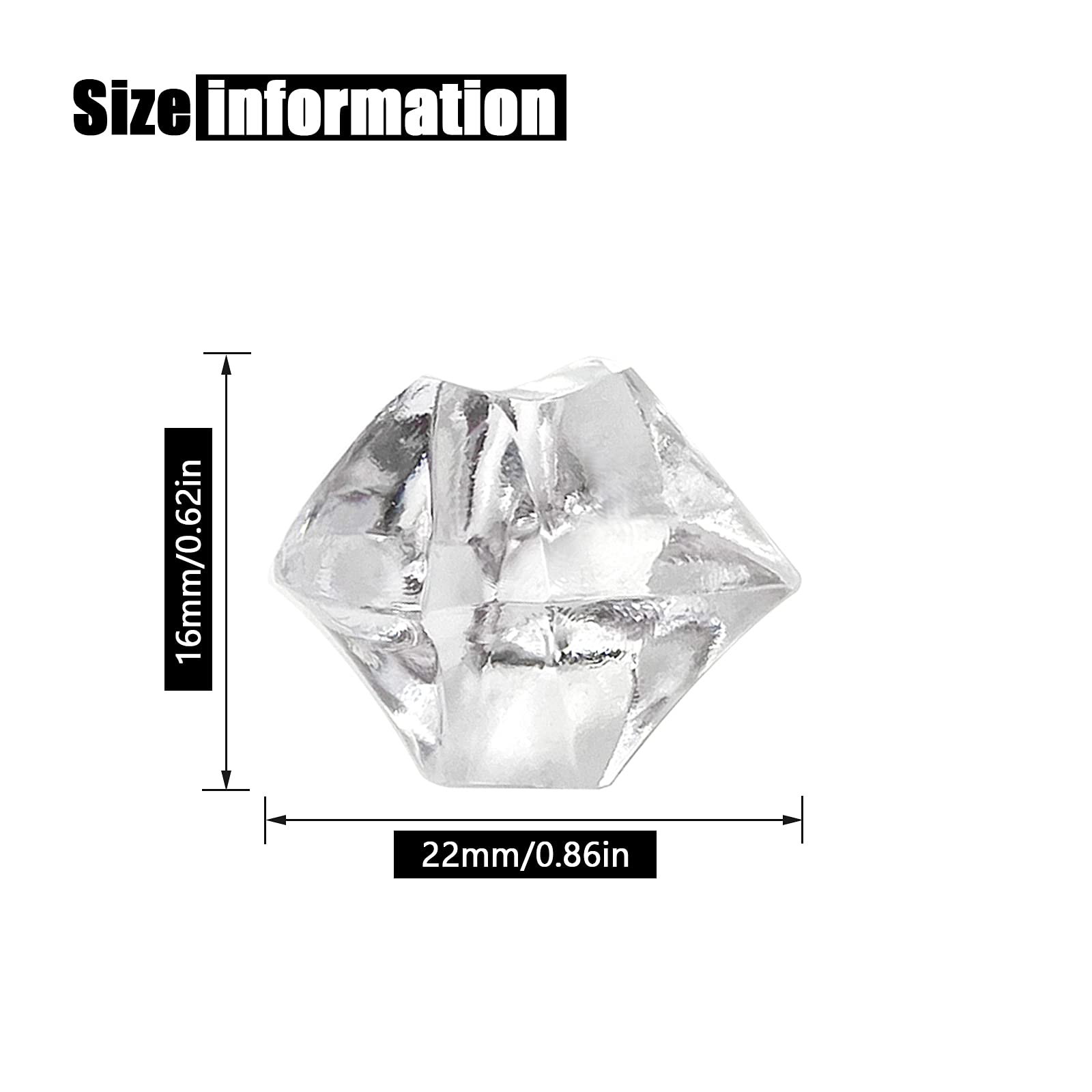 Cubetti Di Ghiaccio Finti In Acrilico - 140 Pezzi Per Decorazioni E Foto - Foto 7