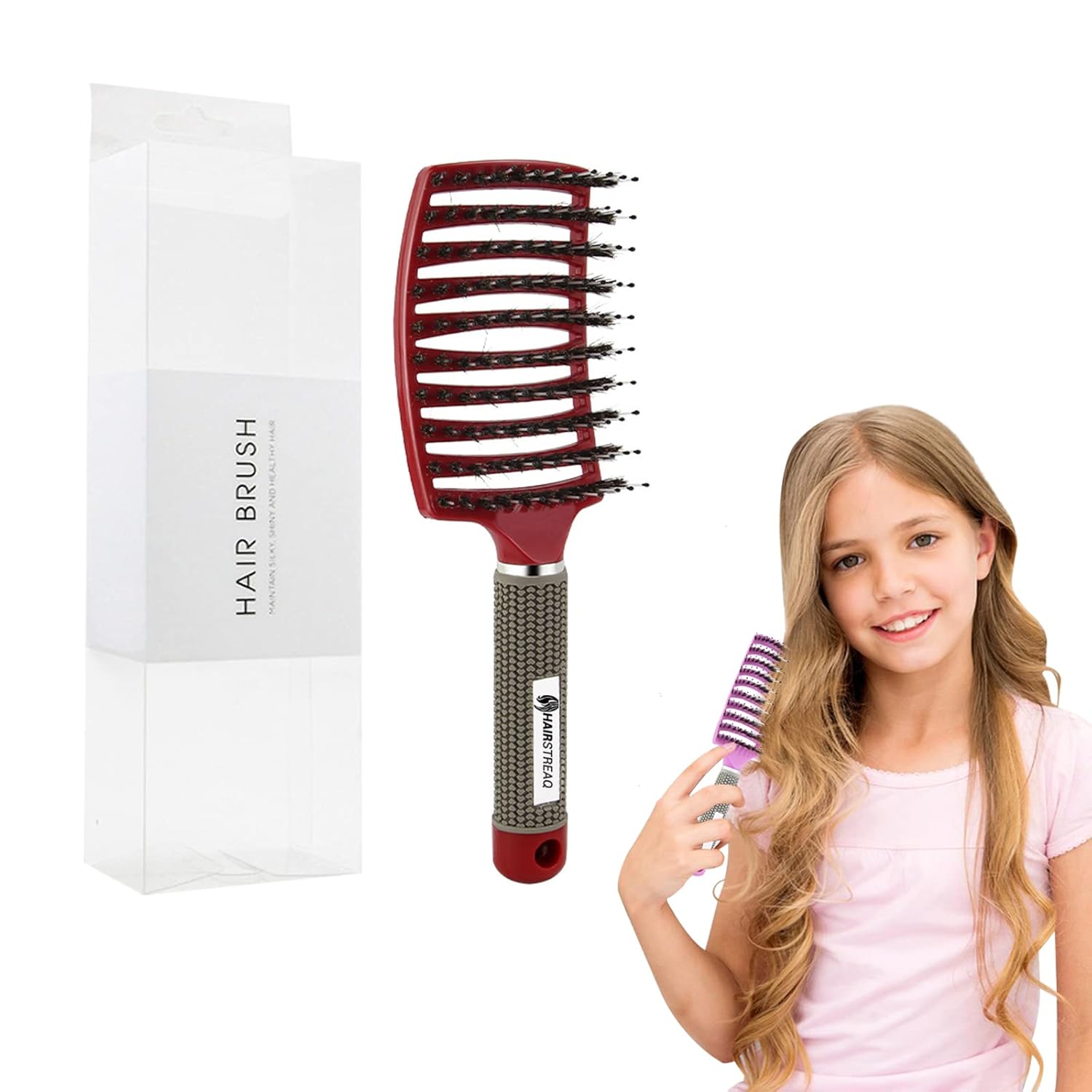 Voremy Magic Brush Detangler, Boar Bristle Hair Brush