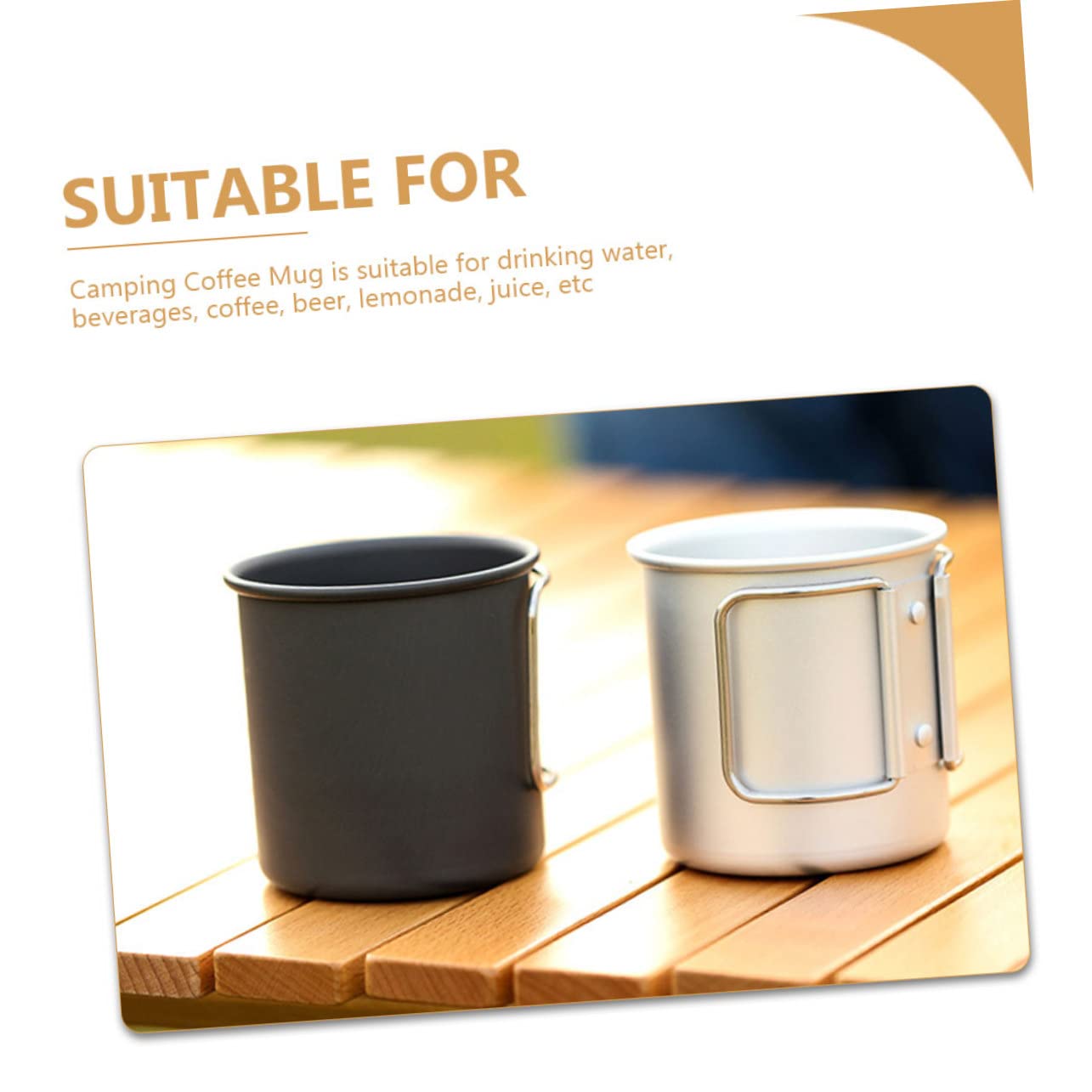 BESPORTBLE 4piezas Taza De Camping Inoxidable Vaso Portátil Para Agua Para Acampadas Picnics y Viajes Diseño Apilable y Fácil De Limpiar