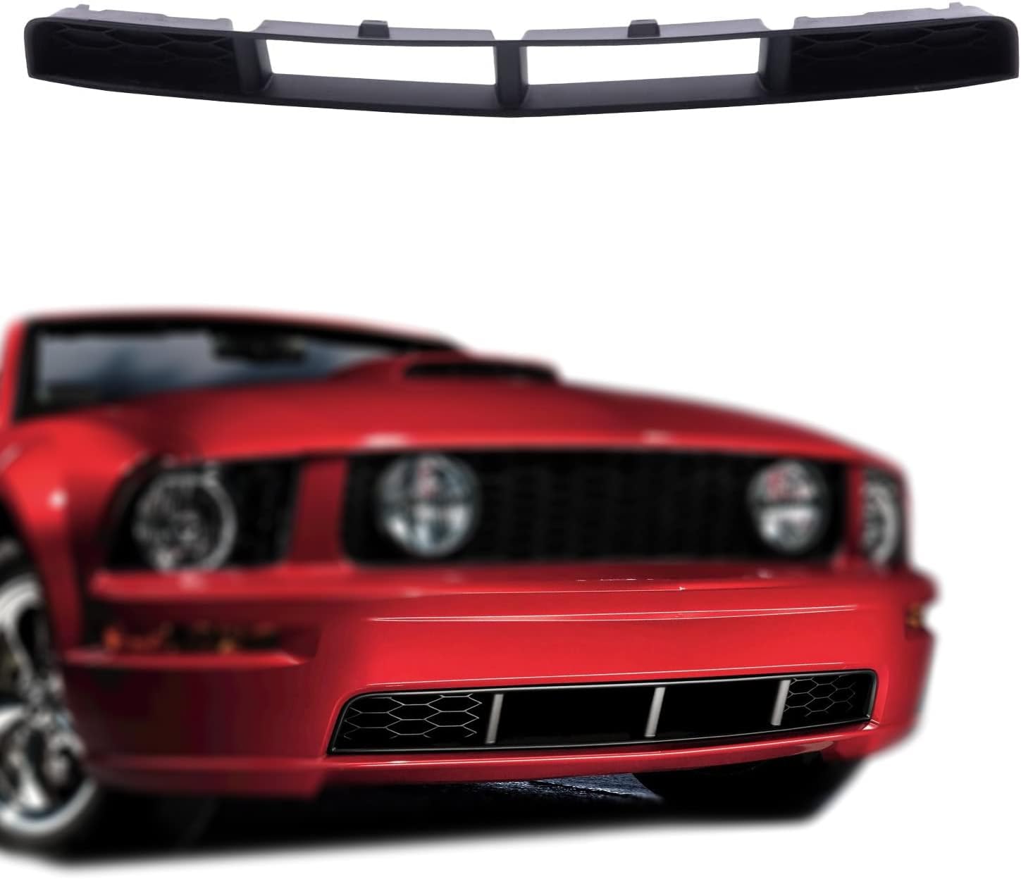 CarPartsDepot Front Bumper Lower Grille Grill Dark Gray Compatible with 2005-2009 FORD Mustang GT FO1036114 5R3Z17K945BAA