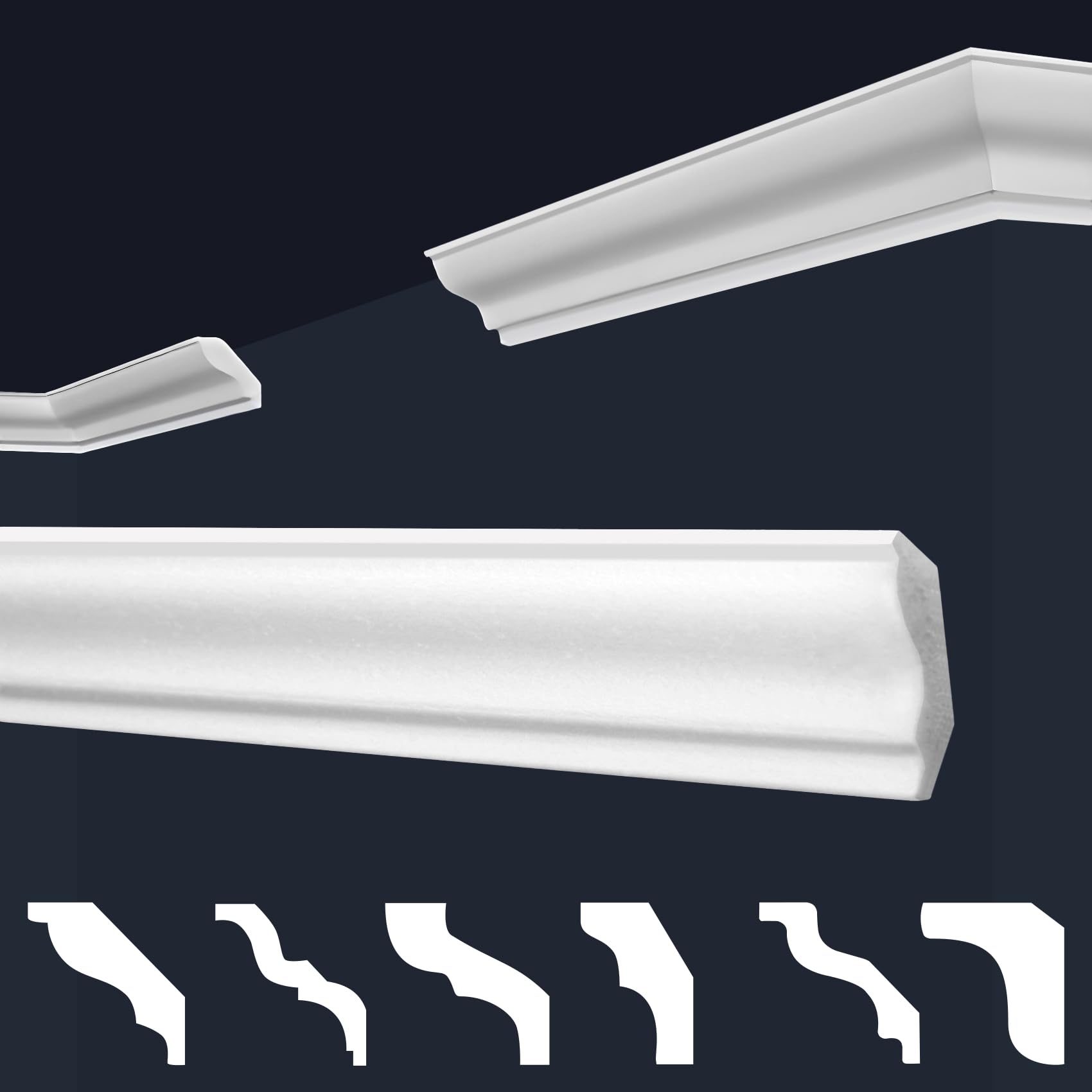 Marbet Design Stuckleiste Deckenleiste E-4, 2 Meter