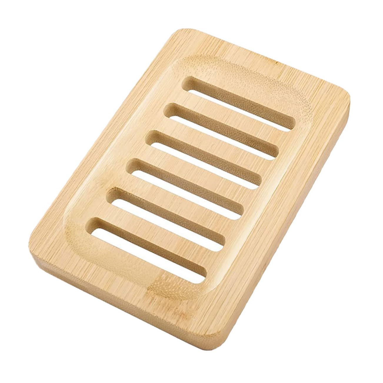 5 Piezas Jabonera de Bambú Natural con Drenaje para Jabón y Esponjas Soporte Organizador para Cocina y Baño Diseño Moderno y de Limpiar