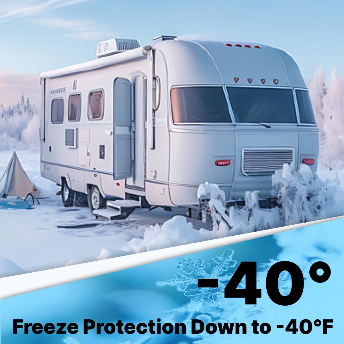 Podgrzewany wąż wodny RV, 50 stóp podgrzewany wąż do wody pitnej, (średnica wewnętrzna 5/8 cala -100 °F) energooszczędny termostat do utrzymywania wody pitnej
