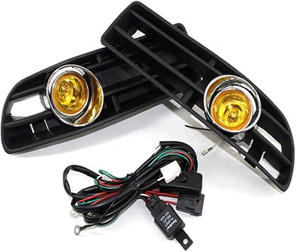 Front Bumper Grill for V-W Mk4 Gol-f GTI 1998-2004 with Tungsten Fog Lamp Day Running Light