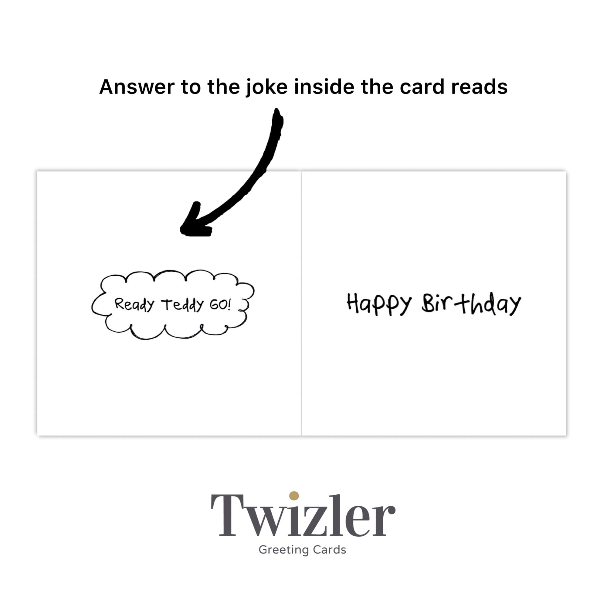 Twizler Biglietto Di Auguri 2° Compleanno – Orsetti In Gara – Per Bambino O Bambina