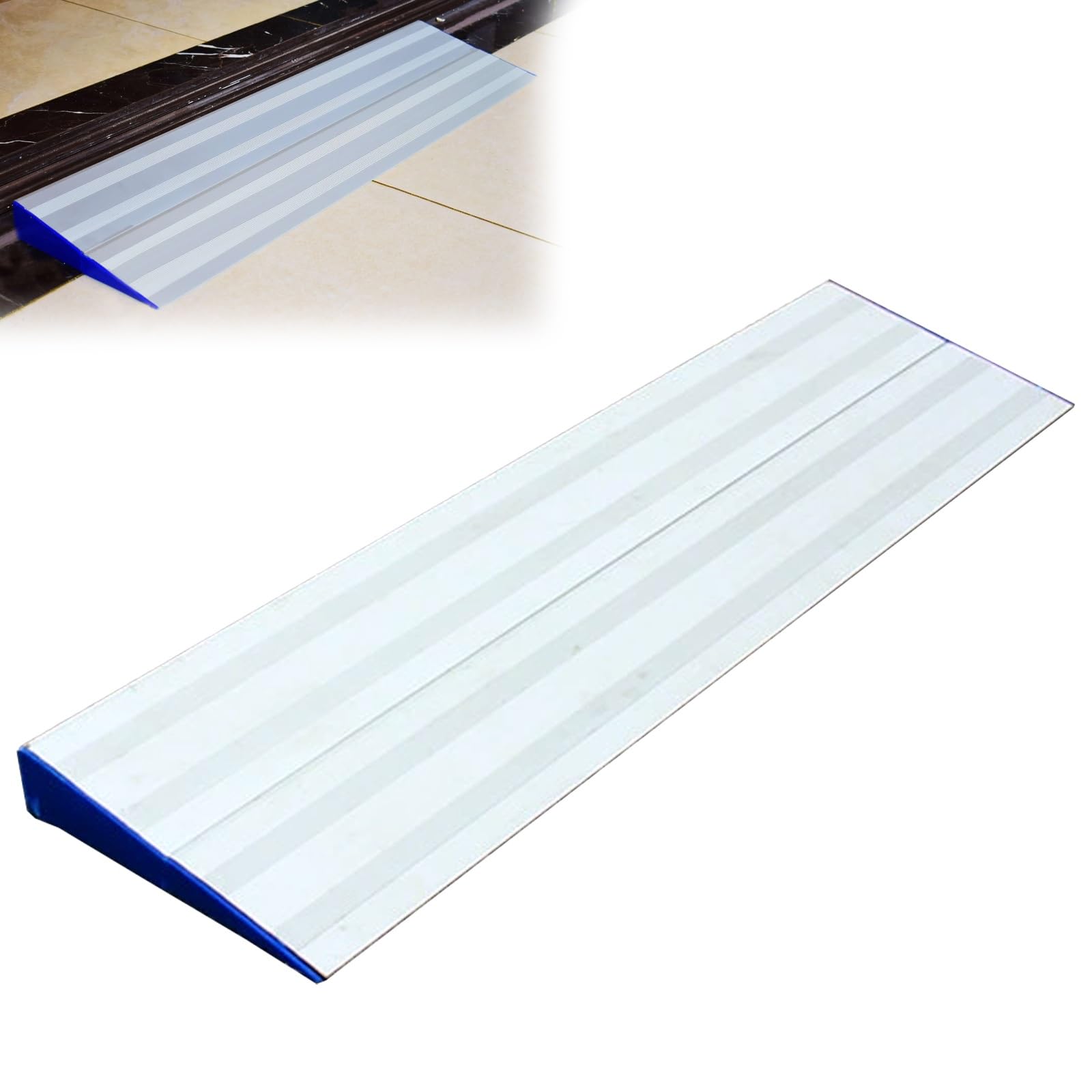 KRXSOBNV Threshold ramp, Ramps for Wheelchairs for Home with Anti-Slip Mat, 300kg Load-Bearing Capacity, Easy to Carry for Sweeper(4cm)
