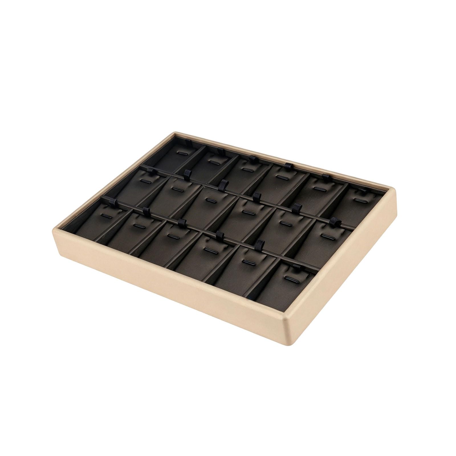 Kaeltsyn Premium Leather Jewelry Presentation Tray Compact Size Fits Perfectly on Dressers and Countertops Compact Jewelry Display
