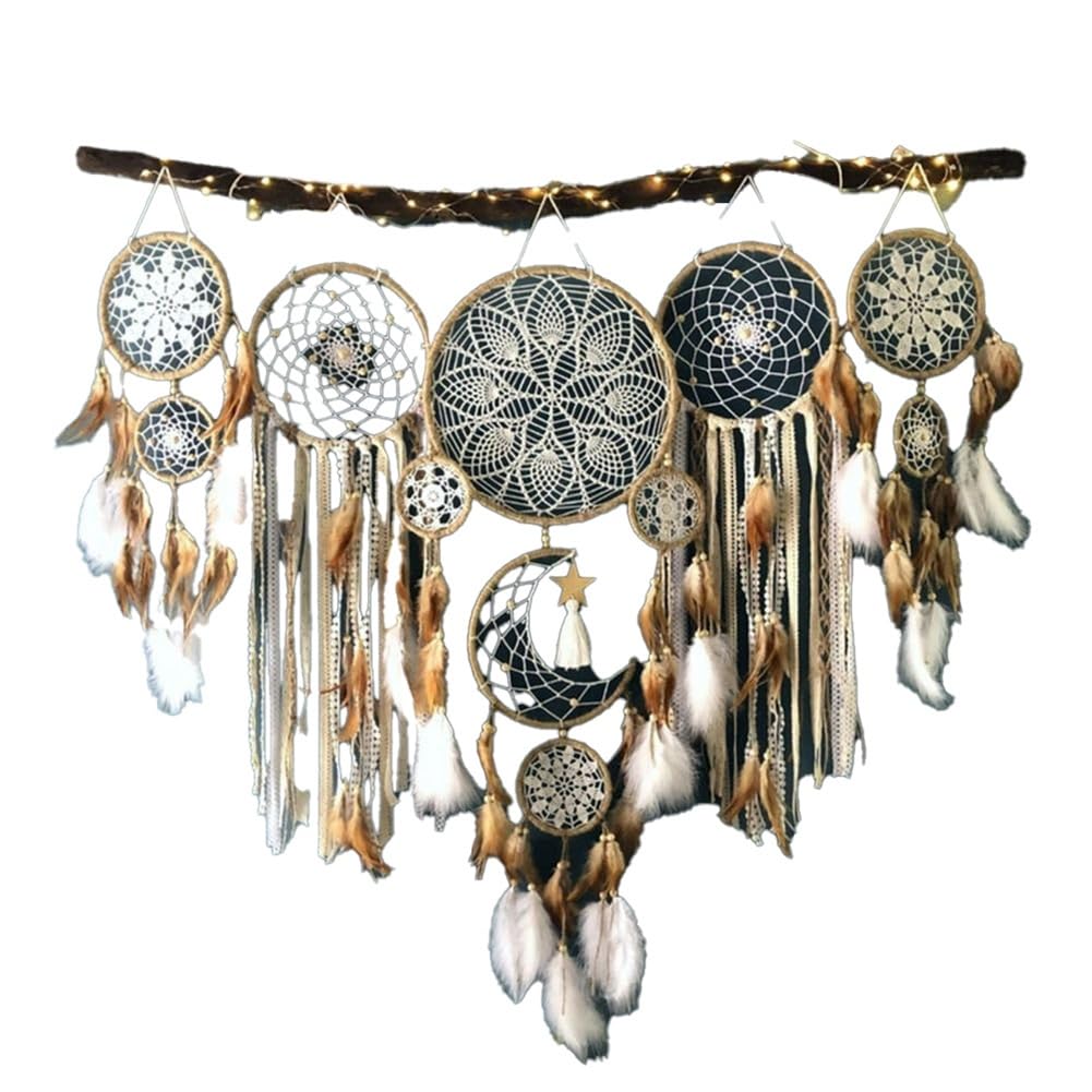 Atrapasueños Boho de Pared para Decoración de Dormitorios y Bodas Boho Chic