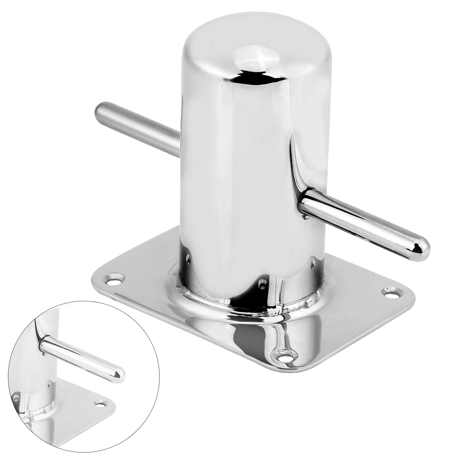 OUKENS Bit di ormeggio della Bitta della traversa della Barca, Bitta di ormeggio della Bitta della Barca dell'Acciaio Inossidabile per l'yacht Marino 120mm * 90mm