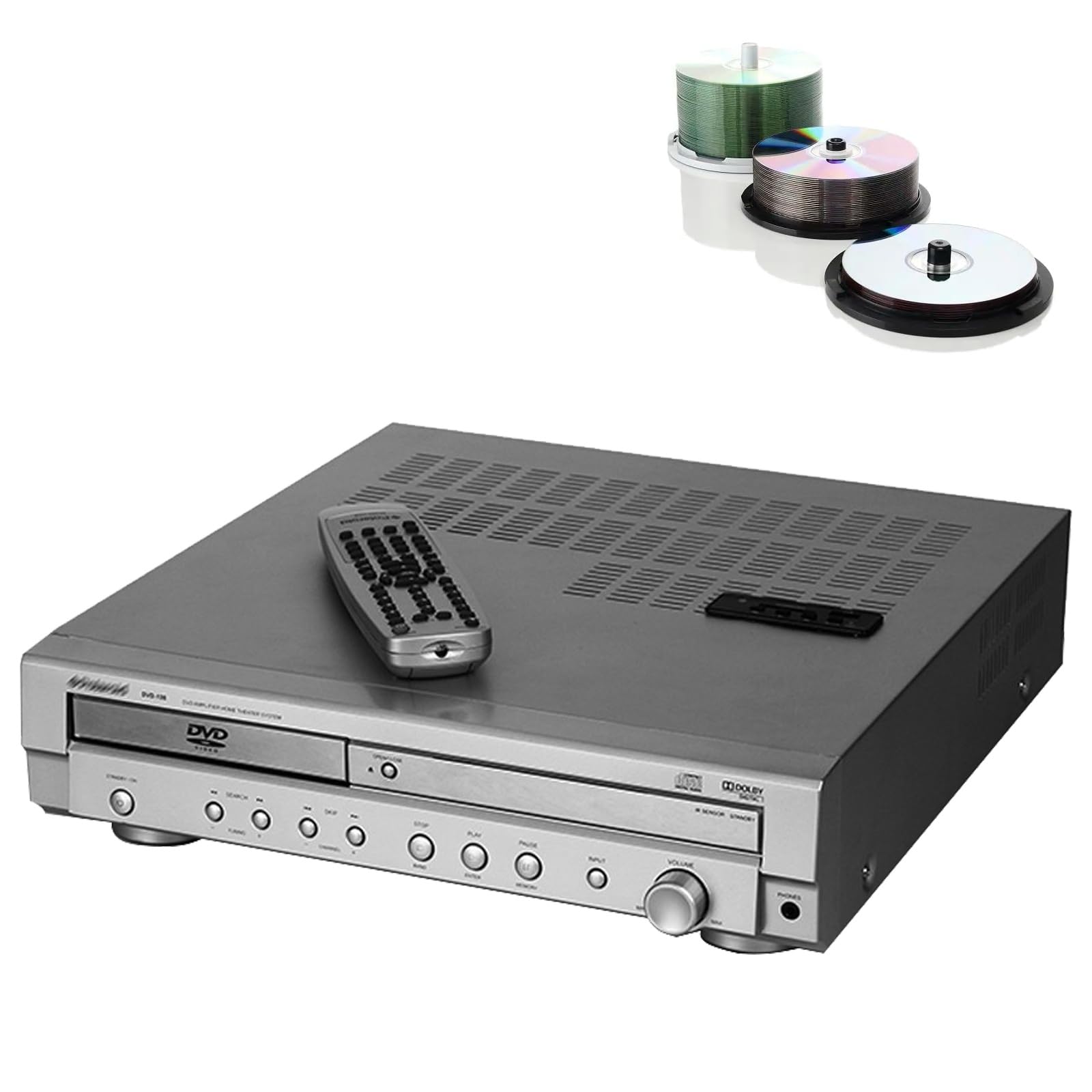 Odtwarzacz DVD 5.1, wzmacniacz kina domowego z funkcją dźwięku przestrzennego, obsługa USB/DVD/VCD/Opt/Coax, radio Dual Wave, monitorowanie słuchawek, do kina domowego