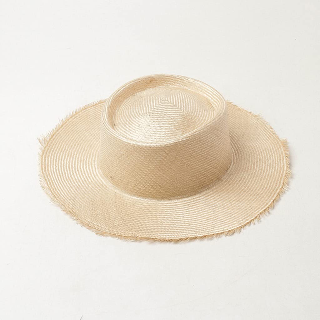 Cappello di paglia, tesa larga, cappello da sole unisex per ragazze | Cappello pieghevole, design semplice, cappello pieghevole, protegge la pelle delicata, riduce i danni UV, spiaggia