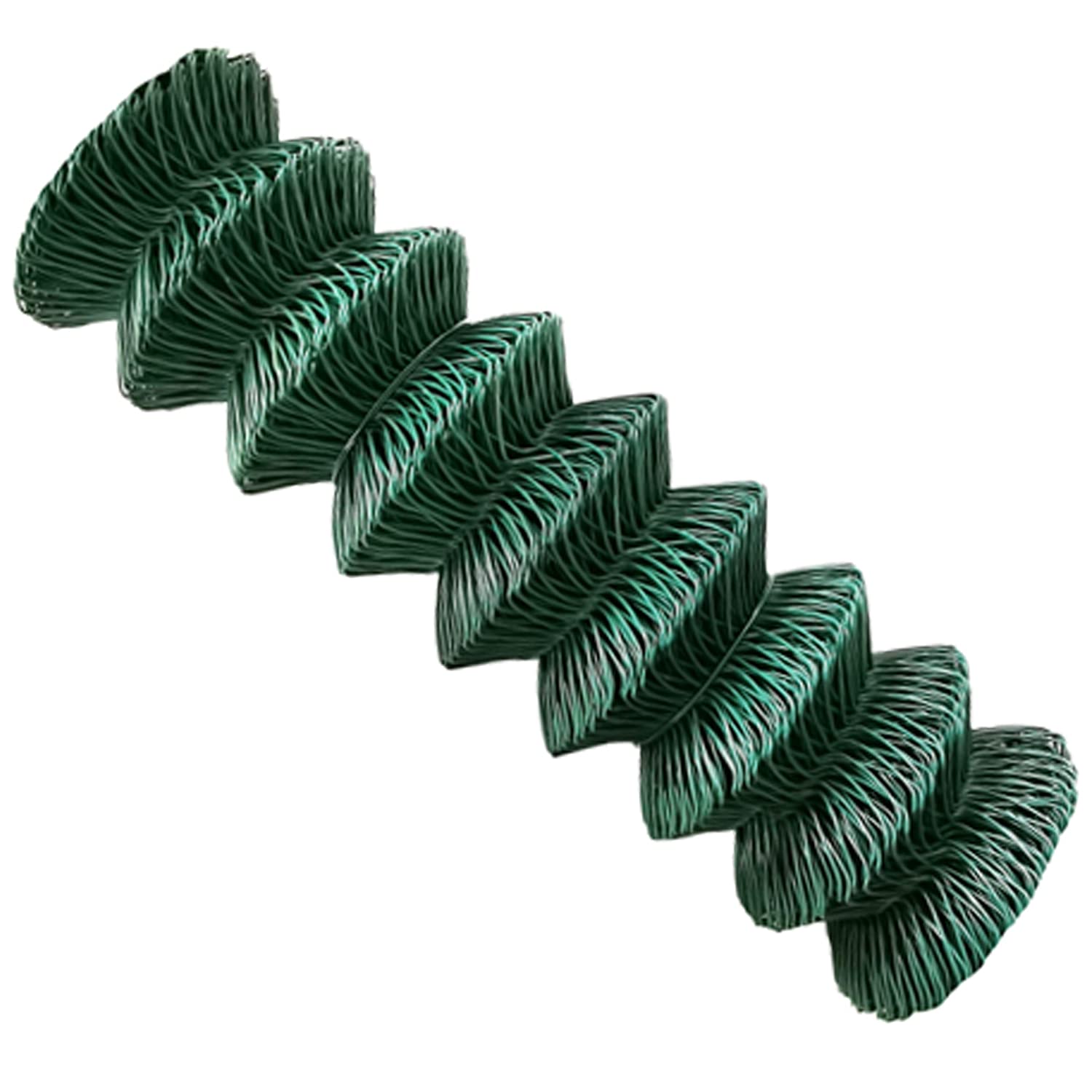 Valla de malla de alambre recubierto de PVC, color verde, alambre de 2,8 mm de diámetro, malla de 60 x 60 mm, malla cuadrada, altura: 80 cm, longitud: 15 m