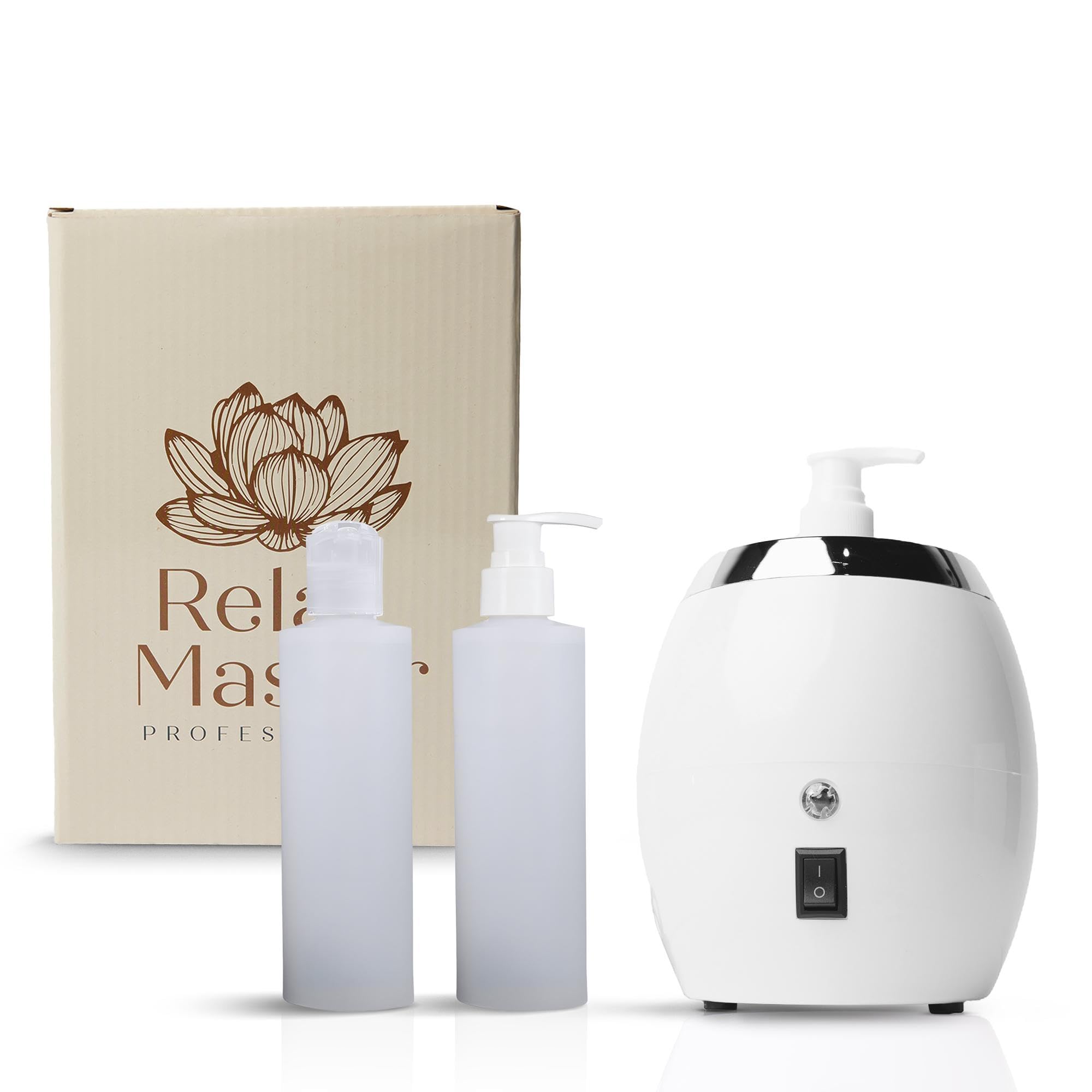 Relax Master® Chauffe-huile de massage 2.0 Professionnel Électrique avec 2 Distributeurs