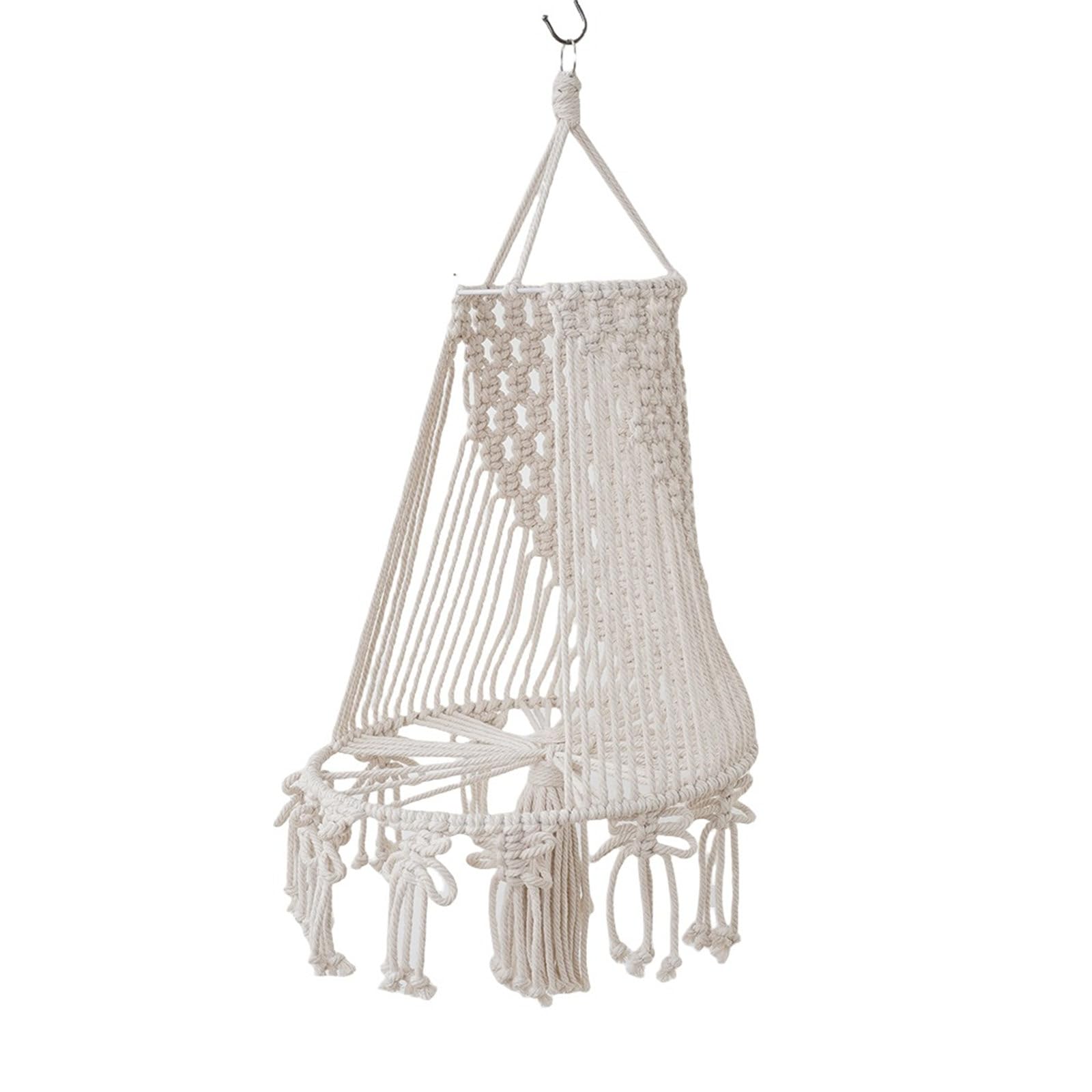 Couchage chat suspendu en coton pour apaiser votre animal avec ce panier macramé fait main