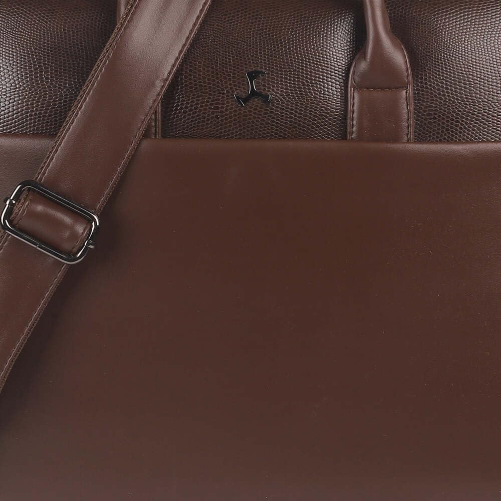 Mochi Unisex Faux Leather Laptop Bag With Premium Metal Logo And Multiple Compartments — Amazon image 6