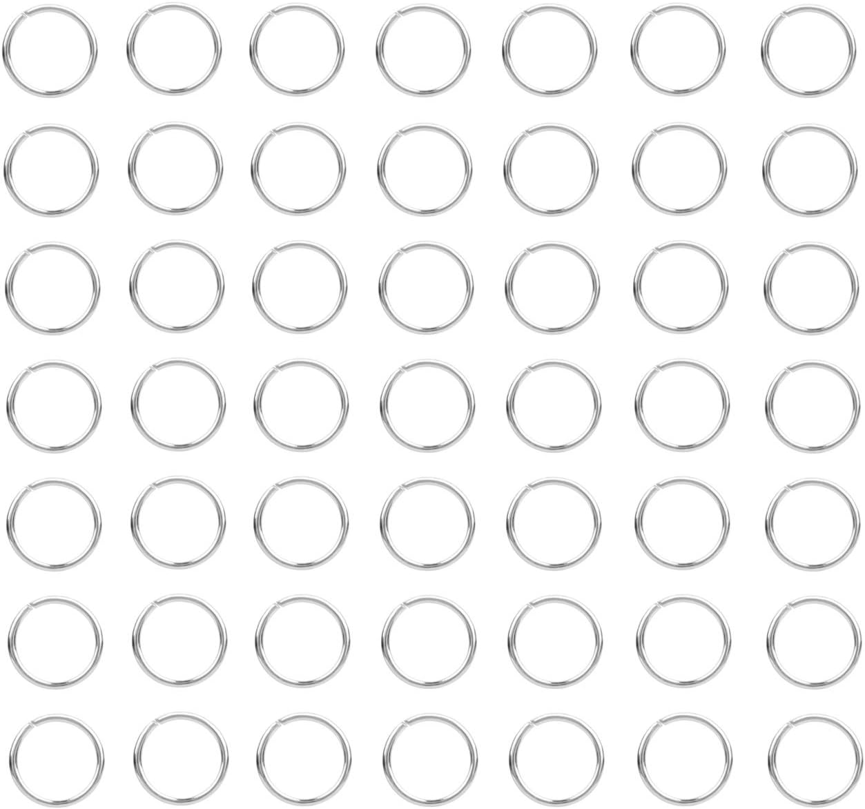 โ 100 Pieces 10mm Open Jump Ring Metal Split Rings for Jewelry and Crafts Making Wind Chimes Costuming Ornaments (Silver)