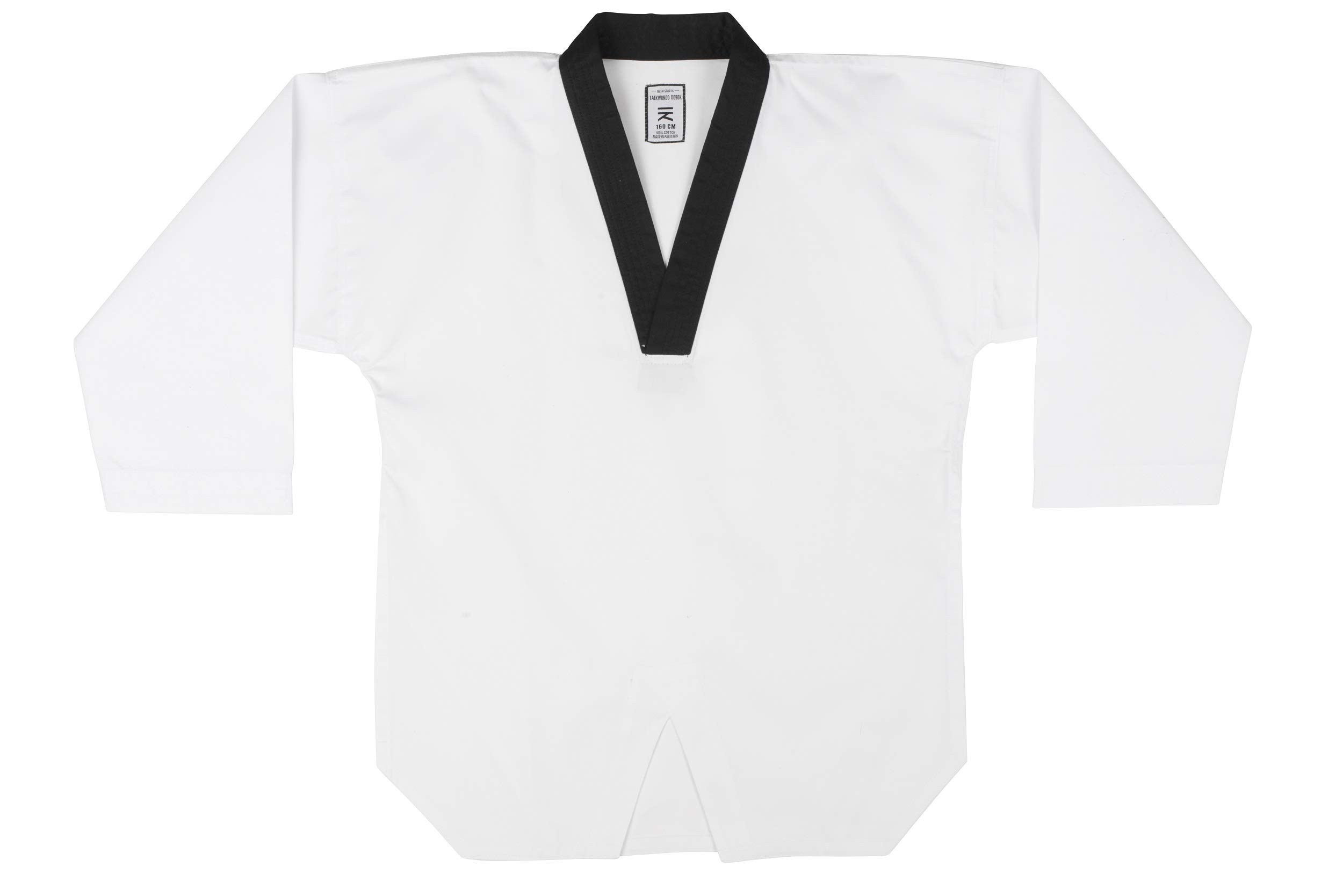 Taekwondo Premium Basic Dobok Uniform | White & Black
