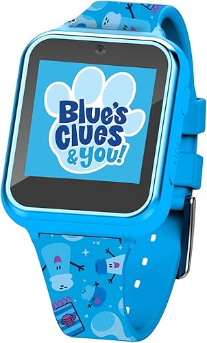 Accutime Blues Clues - Reloj inteligente con pantalla táctil de aprendizaje educativo para niños, niñas, niños pequeños, cámara para selfies, juegos