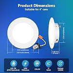 LVWIT 4 Inch 5CCT Retrofit LED Pot Lights, 7W 700 Lumens Dimmable LED Downlight, IC Rated Recessed Lighting, 6 Pack (2700K/ 3000K/ 4000K/ 5000K/ 6000K- 5CCT)