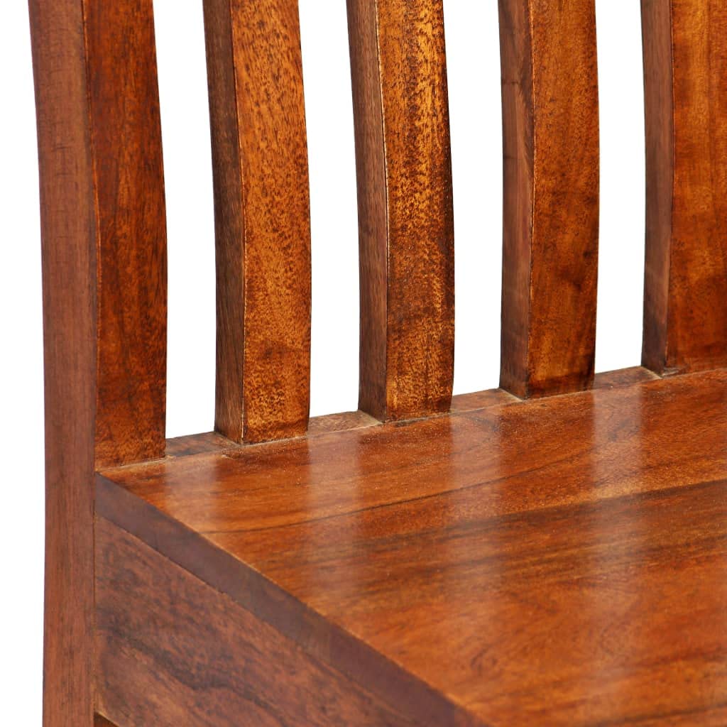 Générique Set di 2 sedie in legno massiccio acacia miele | Design moderno, fatto a mano, facile da pulire, capacità 110 kg per sedile