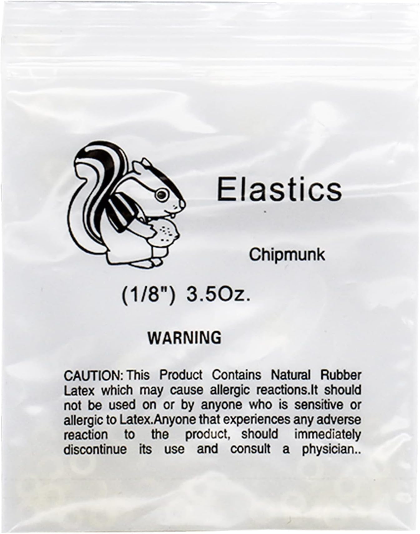 1/8" Medium-3.5Oz Dental Supply Orthodontic Elastic Gap Teeth Rubber Bands and Floss For Braces (100 Bands)