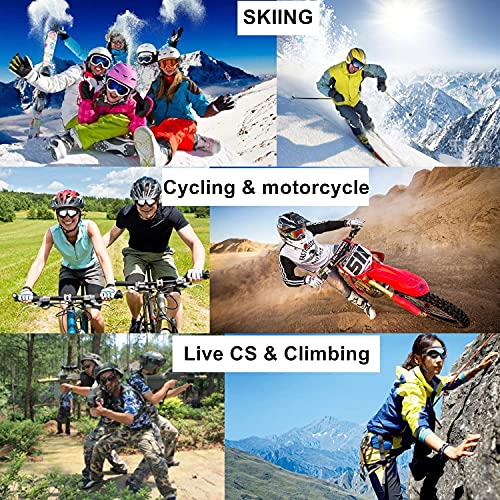 KUYT 2 occhiali da sci, snowboard, protezione UV, occhiali da motocross, compatibili con casco, anti-appannamento, occhiali da sci per sci, moto, ciclismo, pattinaggio, unisex - Image 7